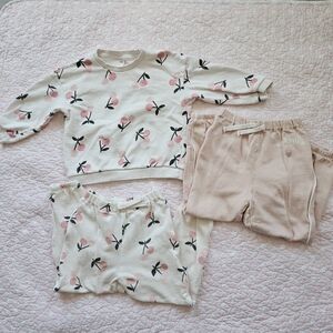 Bundle H&M 4T Toddler Girl Cotton Sweatshirt Sweatpants Joggers French Terry